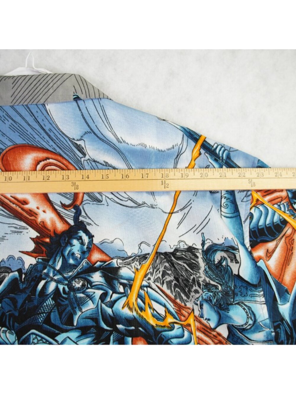 Vintage Claudio Nucci Anime Samurai Warrior Graphic Button Down Shirt Mens Sz XL - Picture 7 of 10